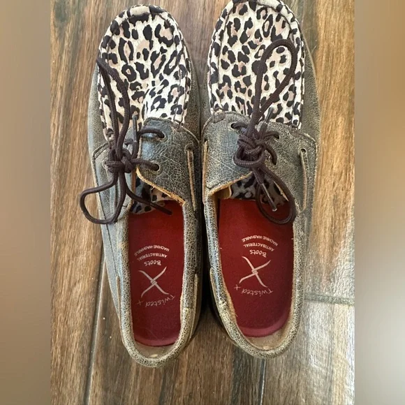 Twisted X Boots women’s Cheetah print driving mocs. Western style moccasins. Sz8 - Picture 5 of 10